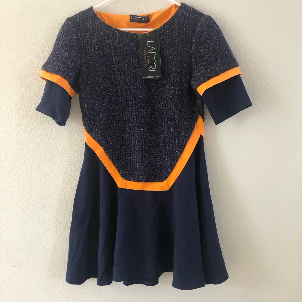 NWT $978 Lattori Assymetric Boho Dress RARE! Sz XS
